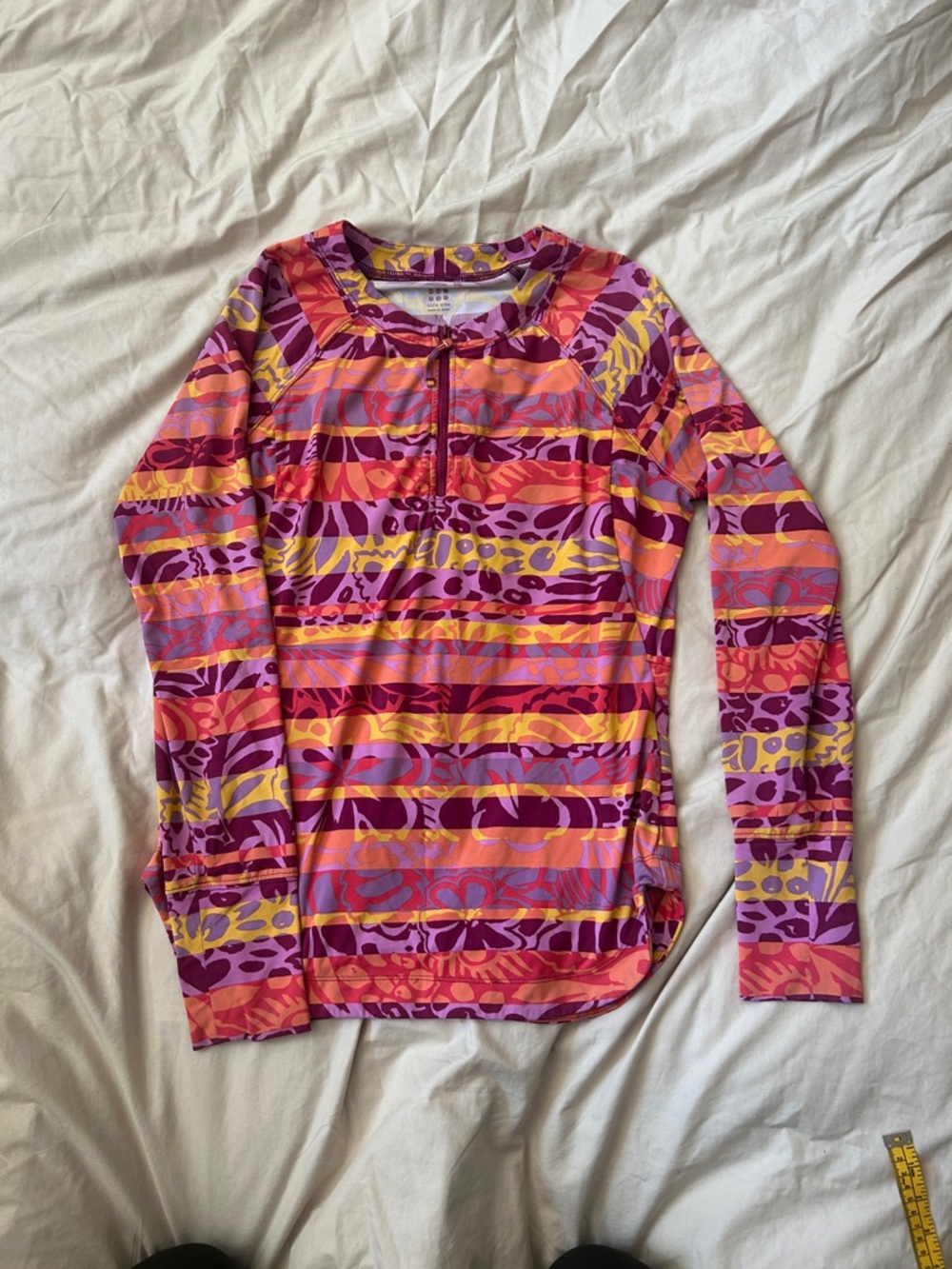 Title Nine Sunbuster L/S Top in Pink, Purple & Orange